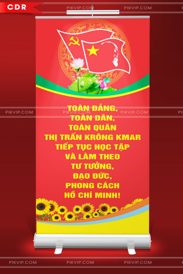 Pano chào mừng đại hội đảng lần thứ 14 file corel cdr 16