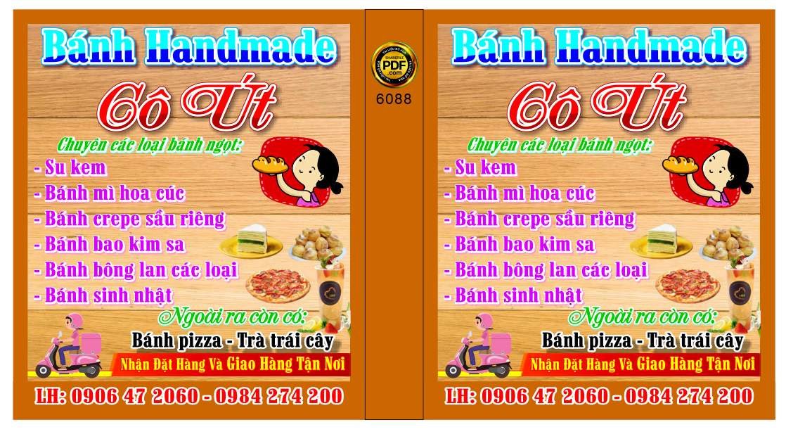Biển vẫy Bánh Handmade cô Út - các loại bánh ngọt