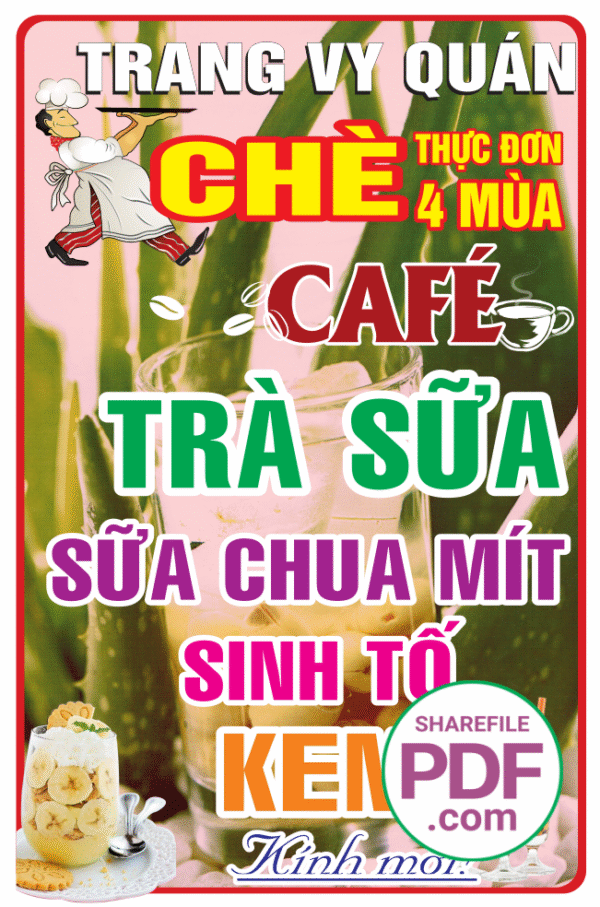 Biển Trang Vi Quán - chè - cà phê - trà sữa file PDF & CDR