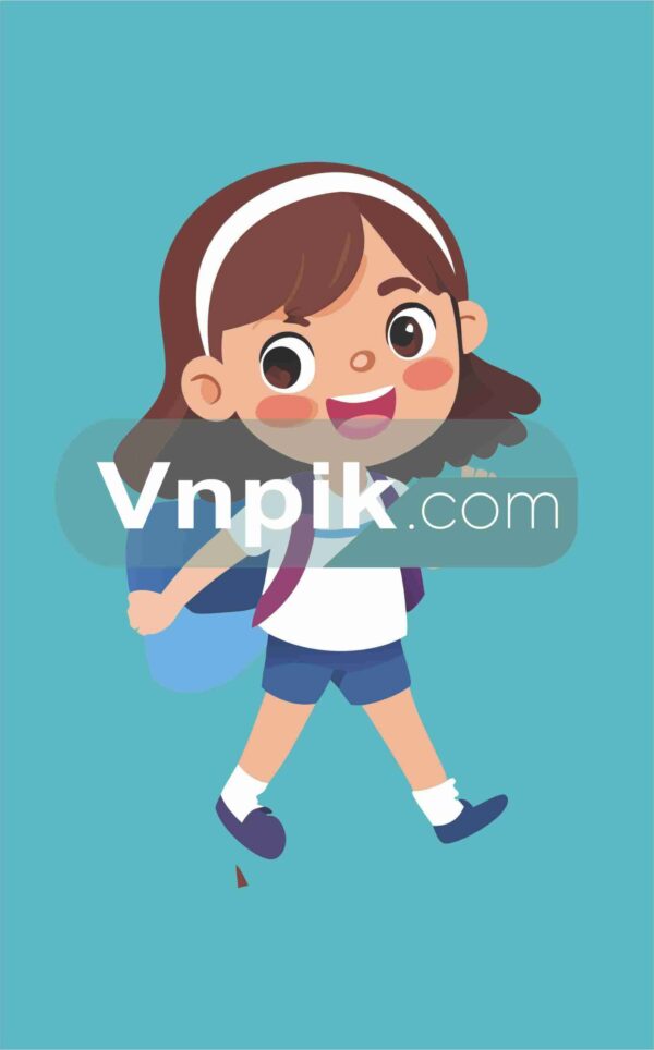 Chibi trẻ em đi học mẫu 5
