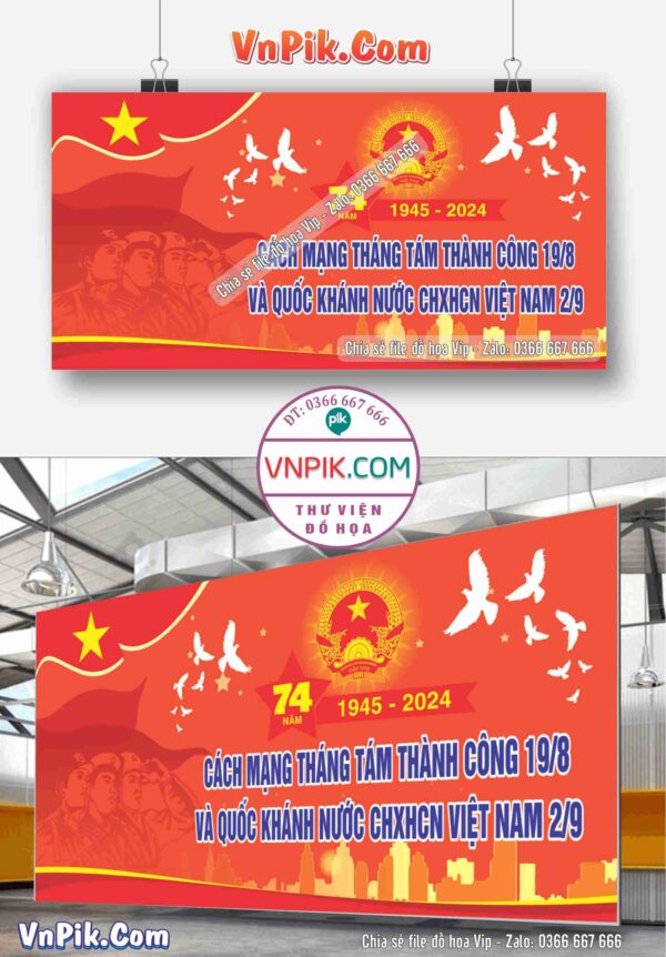 Phông Nền Chào Mừng Ngày Quốc Khánh 2 Tháng 9 Mẫu 52