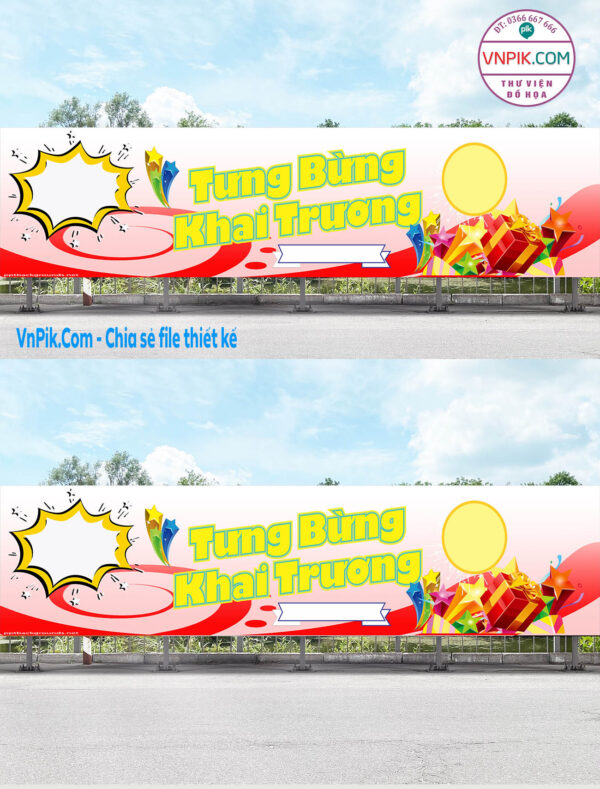 Mẫu Bangzon Khai Trương Quán Ăn, Nhà Hàng Đẹp File Vector Mẫu 2