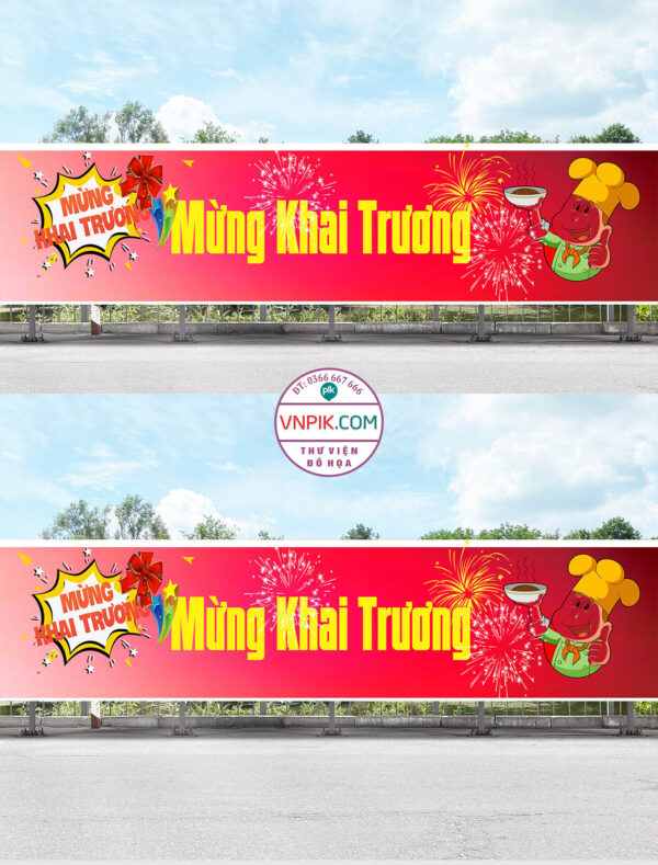 Mẫu Bangzon Khai Trương Quán Ăn, Nhà Hàng Đẹp File Vector Mẫu 8