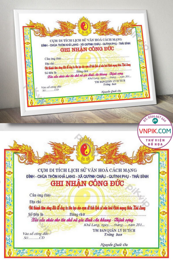 Mẫu Giấy Khen Giấy Chứng Nhận File Vector Mẫu 78