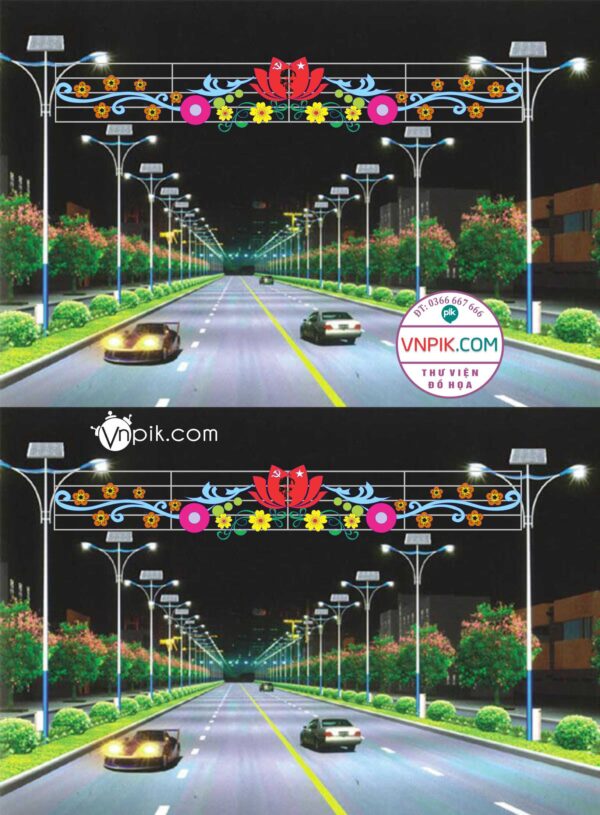 FILE COREL THIẾT KẾ CNC LED TRANG TRÍ ĐƯỜNG PHỐ, CỔNG CHÀO 58
